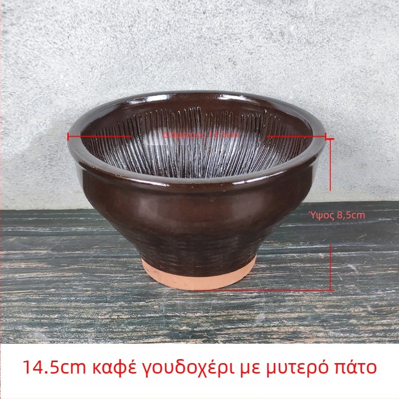 Παλιό πήλινο γουδί με γουδοχέρι, εξαιρετικά μεγάλο για οικιακή χρήση, κατάλληλο για άλεση σκόρδου, καυτών πιπεριών, τσαγιού και πάστας ρυζιού
