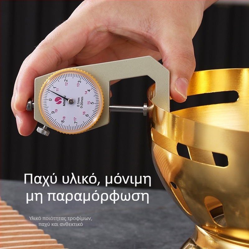 201 ανοξείδωτος χάλυβας, παχύτερη μίνι κατσαρόλα για ένα άτομο με αντιανεμικό φλόγιστρο αλκοόλης