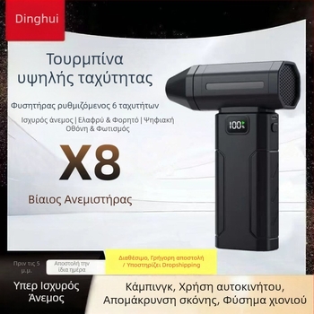 X8 τουρμπινικός ανεμιστήρας υψηλής ταχύτητας για απομάκρυνση σκόνης — επιτραπέζιος και φορητός, με ισχυρή ροή αέρα