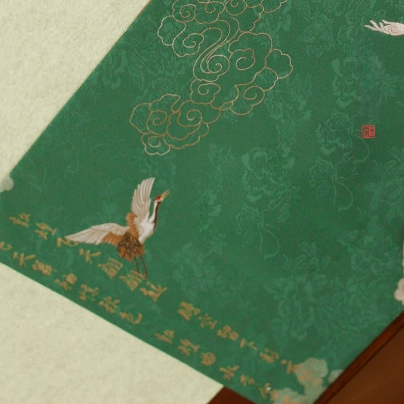 Taillon Gold διπλής όψεως χαλάκι τελετής τσαγιού Dunhuang, κινεζικό ζεν στυλ, αδιάβροχο, διακόσμηση τραπεζιού για ένα άτομο