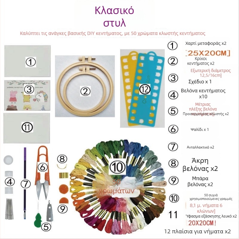 Σετ DIY κεντήματος για αρχάριους: κέντημα σε ρούχα, τέχνη υφάσματος για ζευγάρια