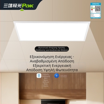 Φωτιστικό οροφής αλουμινένιο με πάνελ 30x30 και 36x60 για κουζίνα και μπάνιο, Sanxiong Aurora