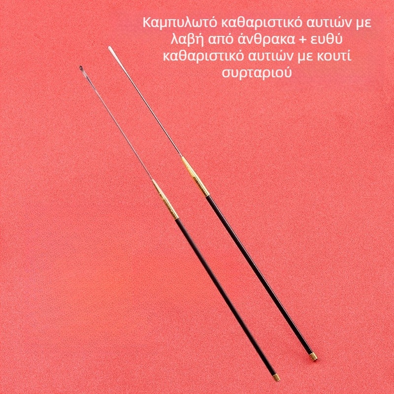 Σετ εργαλείων καθαρισμού αυτιών με ράβδο άνθρακα, κεφαλές κουταλιών καθαρισμού και κεφαλές με σχήμα μανιταριού