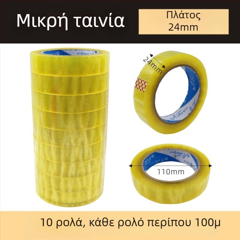 Διάφανος επιτραπέζιος διανομέας κολλητικής ταινίας, με μεγάλες και μικρές διαστάσεις, διπλής χρήσης – δοχείο και κόπτης