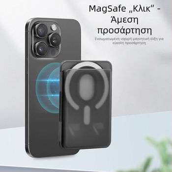 Διαφανής ματ μαγνητική βάση με θήκη καρτών για iPhone, πολύχρωμος σχεδιασμός