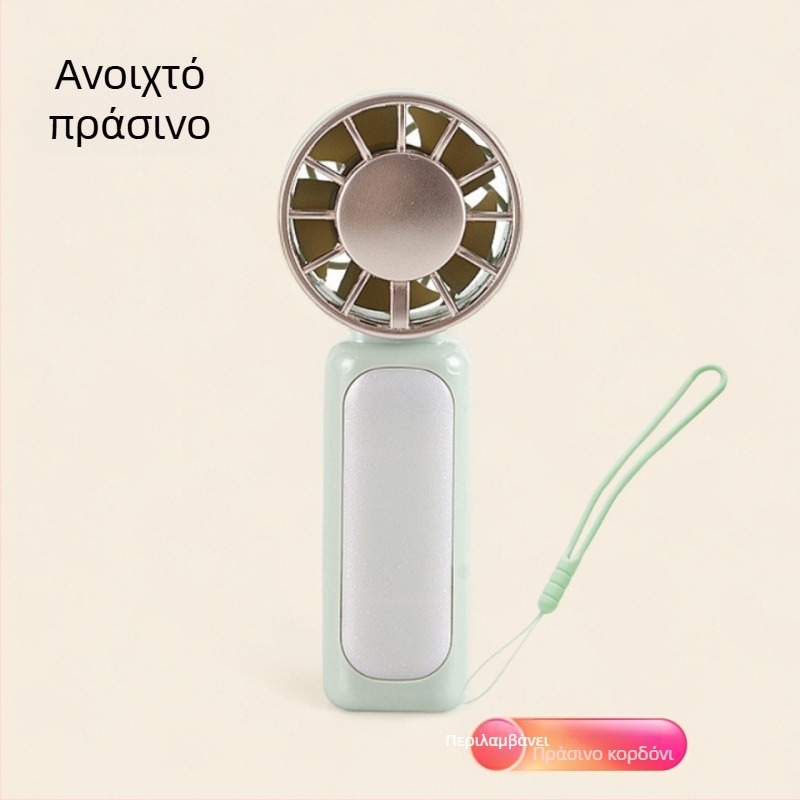 Χειροκίνητος μικρός φορητός ανεμιστήρας με τουρμπίνη, USB φόρτιση, για εξωτερική χρήση