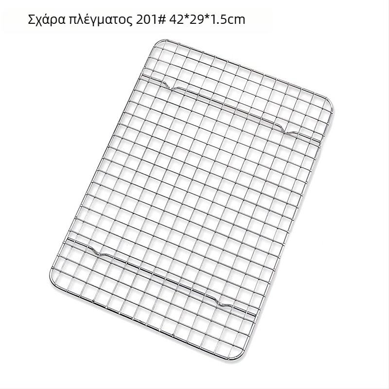 Ράφι ψύξης από ανοξείδωτο χάλυβα 304, τετράγωνη πλάκα, πλέγμα μαγειρέματος και ατμού, ενισχυμένη κατασκευή