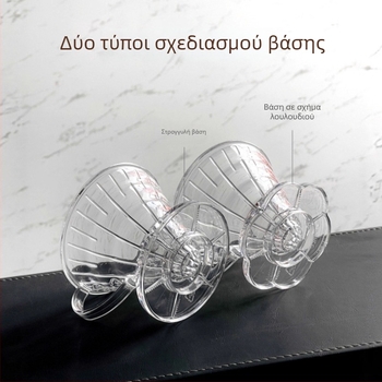 Μεγάλο κωνικό φίλτρο καφέ για χειροποίητη εκχύλιση, διαφανές φίλτρο V60, μικρού μεγέθους, βιδωτό φίλτρο για σταγόνα καφέ