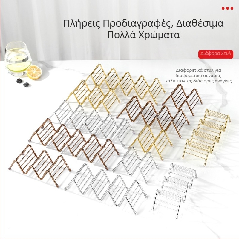 Ράφι τάκο από ανοξείδωτο ατσάλι 304 — βάση επίδειξης για κρέπες και ρολά