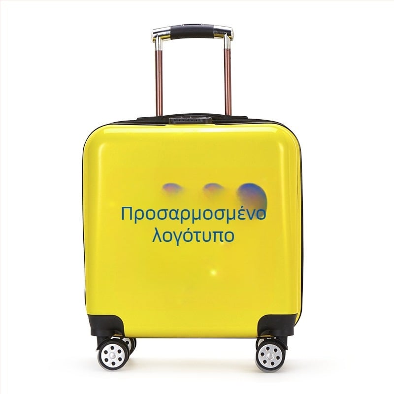 Παιδική βαλίτσα 18 ιντσών με εκτύπωση λογότυπου, καρτούν μοτίβο, τροχήλατη βαλίτσα με 360° ρόδες, κλείσιμο με φερμουάρ
