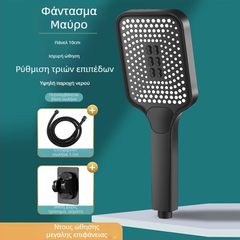 Τετράγωνη κεφαλή ντουζ με υψηλή πίεση και μεγάλη έξοδο νερού — υψηλή ροή, μονοχειρητικός ψεκαστήρας, ABS, μοντέρνο σχέδιο