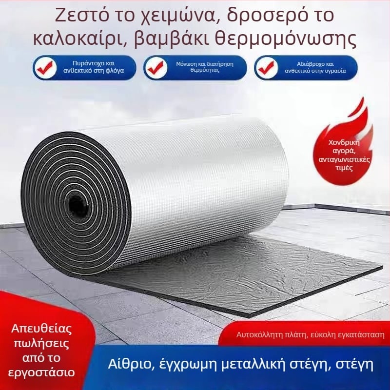 Αυτοκόλλητος πίνακας μόνωσης οροφής για αίθρια – αδιάβροχος, ανθεκτικός σε υψηλές θερμοκρασίες