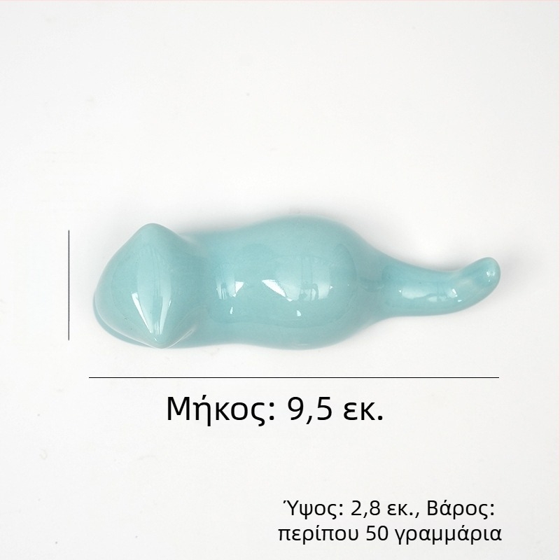 Κεραμικός πολυλειτουργικός κρατήρας στυλό με μοτίφ γατάκι, λαγουδάκι, φάλαινα και πουλί – διακοσμητικό γραφείου για καλλιγραφία