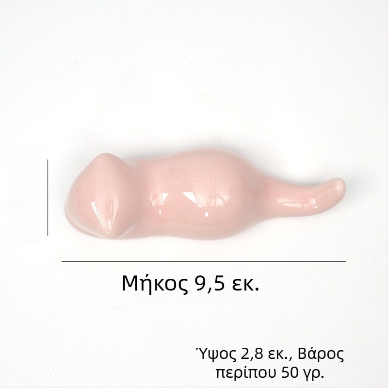 Κεραμικός πολυλειτουργικός κρατήρας στυλό με μοτίφ γατάκι, λαγουδάκι, φάλαινα και πουλί – διακοσμητικό γραφείου για καλλιγραφία
