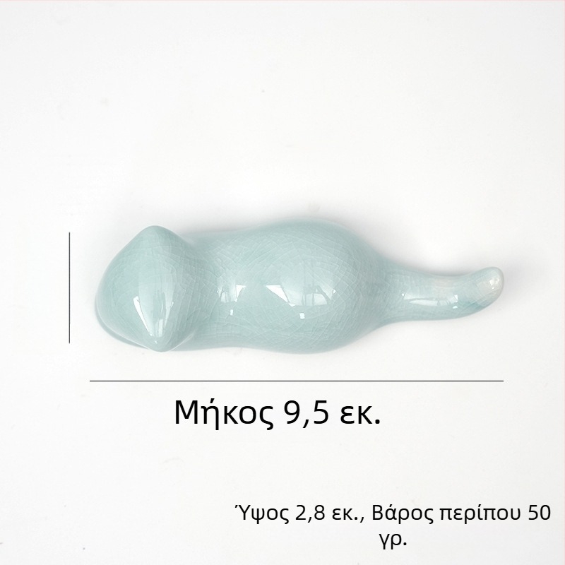 Κεραμικός πολυλειτουργικός κρατήρας στυλό με μοτίφ γατάκι, λαγουδάκι, φάλαινα και πουλί – διακοσμητικό γραφείου για καλλιγραφία