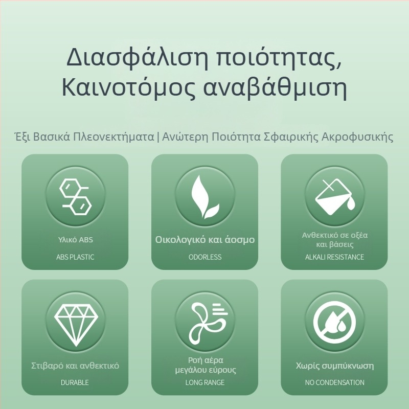 ABS σφαιρικός αεραγωγός εξόδου αέρα για κεντρικό κλιματισμό με ρυθμιζόμενη βαλβίδα