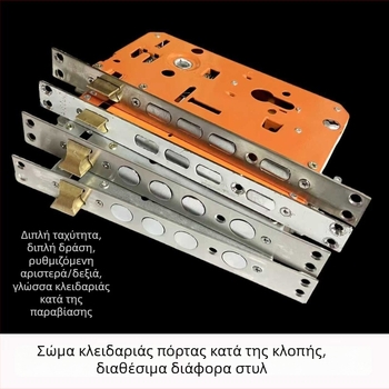 Σώμα κλειδώματος πόρτας ασφαλείας: τετράγωνη κεφαλή 24.240, κυκλική κεφαλή 30.240, μονοζωνικός και διπλός ζωνών μηχανισμός, τύπος universal