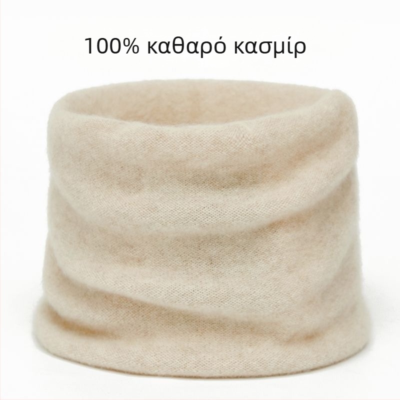 Μαλλινός θερμαντήρας λαιμού, παχύ πλεκτό κασκόλ για τον χειμώνα, μονόχρωμος