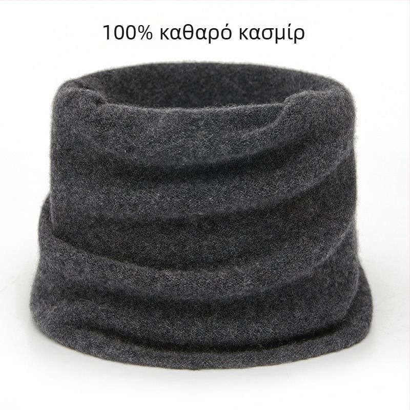 Μαλλινός θερμαντήρας λαιμού, παχύ πλεκτό κασκόλ για τον χειμώνα, μονόχρωμος