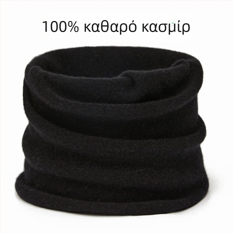 Μαλλινός θερμαντήρας λαιμού, παχύ πλεκτό κασκόλ για τον χειμώνα, μονόχρωμος