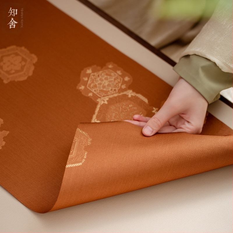 Σετ τσαγιού Zhishe με ύφασμα brocade, μοτίβο Chang’an Chrysanthemum, Jacquard με χρυσή κλωστή, κινέζικo ρετρό ύφασμα, runner και τραπεζομάντηλο για τσάι