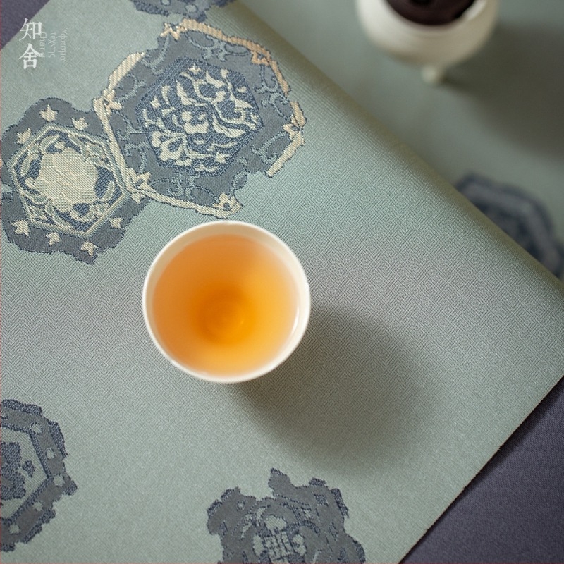Σετ τσαγιού Zhishe με ύφασμα brocade, μοτίβο Chang’an Chrysanthemum, Jacquard με χρυσή κλωστή, κινέζικo ρετρό ύφασμα, runner και τραπεζομάντηλο για τσάι