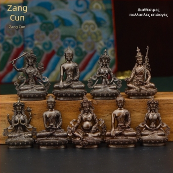 Ολόχρυσα χαλκόειδη αγαλματάκια Padmasambhava, Bhaisajyaguru, Green Tara, Manjushri, Shakyamuni Buddha, Amitabha και Yellow Dzambhala για προσωπική χρήση