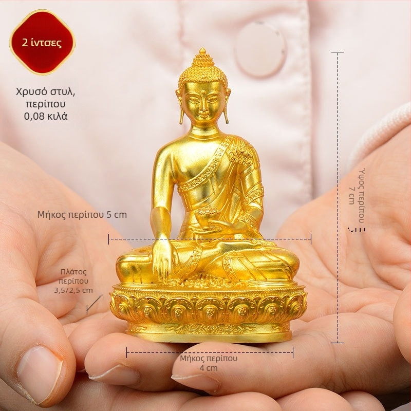 Ολόχρυσα χαλκόειδη αγαλματάκια Padmasambhava, Bhaisajyaguru, Green Tara, Manjushri, Shakyamuni Buddha, Amitabha και Yellow Dzambhala για προσωπική χρήση