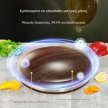 Αυθεντική βιετναμική σανίδα κοπής από σιδερένιο ξύλο, κυκλική επιφάνεια από μασίβ ξύλο για οικιακή χρήση