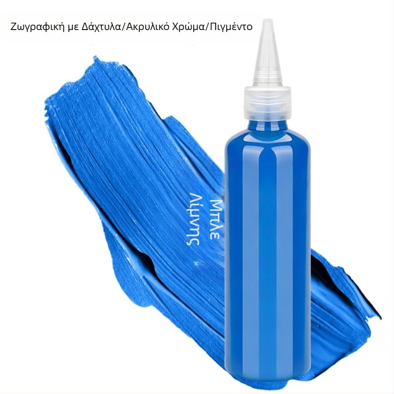 Παιδικό σετ μπογιών για δάχτυλα 100 ml, πλένονται εύκολα, γκουάς, ακουαρέλα και ακρυλικά χρώματα για ζωγραφική