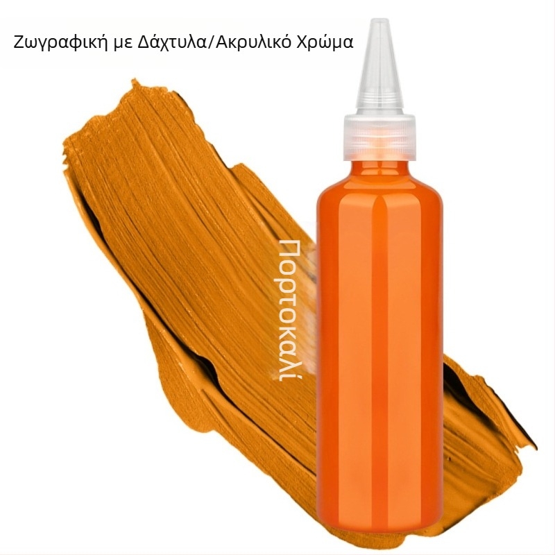Παιδικό σετ μπογιών για δάχτυλα 100 ml, πλένονται εύκολα, γκουάς, ακουαρέλα και ακρυλικά χρώματα για ζωγραφική