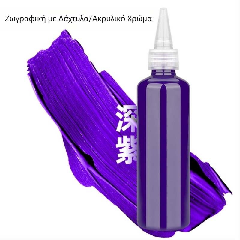 Παιδικό σετ μπογιών για δάχτυλα 100 ml, πλένονται εύκολα, γκουάς, ακουαρέλα και ακρυλικά χρώματα για ζωγραφική