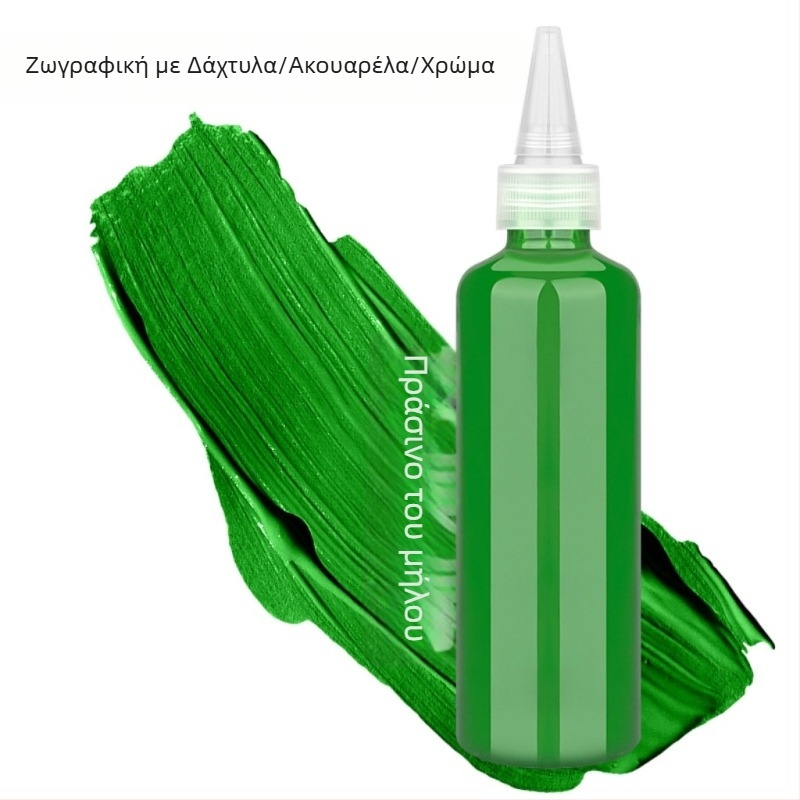 Παιδικό σετ μπογιών για δάχτυλα 100 ml, πλένονται εύκολα, γκουάς, ακουαρέλα και ακρυλικά χρώματα για ζωγραφική