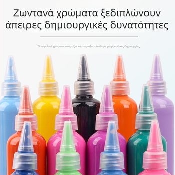 Σετ ακρυλικά χρώματα 100 ml για παιδιά – DIY ζωγραφική, νερομπογιές και γκουάς για γύψινη κούκλα
