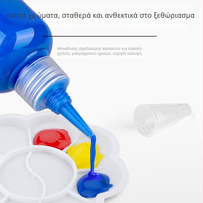 Σετ ακρυλικά χρώματα 100 ml για παιδιά – DIY ζωγραφική, νερομπογιές και γκουάς για γύψινη κούκλα