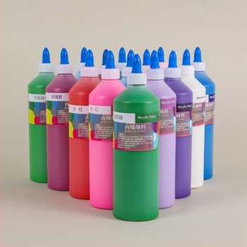 500 ml Ακρυλικά χρώματα σε φιάλες για κούκλες από γύψο και κεραμικές με καπέλο από ψάθα