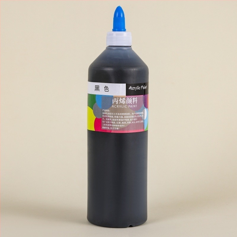 500 ml Ακρυλικά χρώματα σε φιάλες για κούκλες από γύψο και κεραμικές με καπέλο από ψάθα
