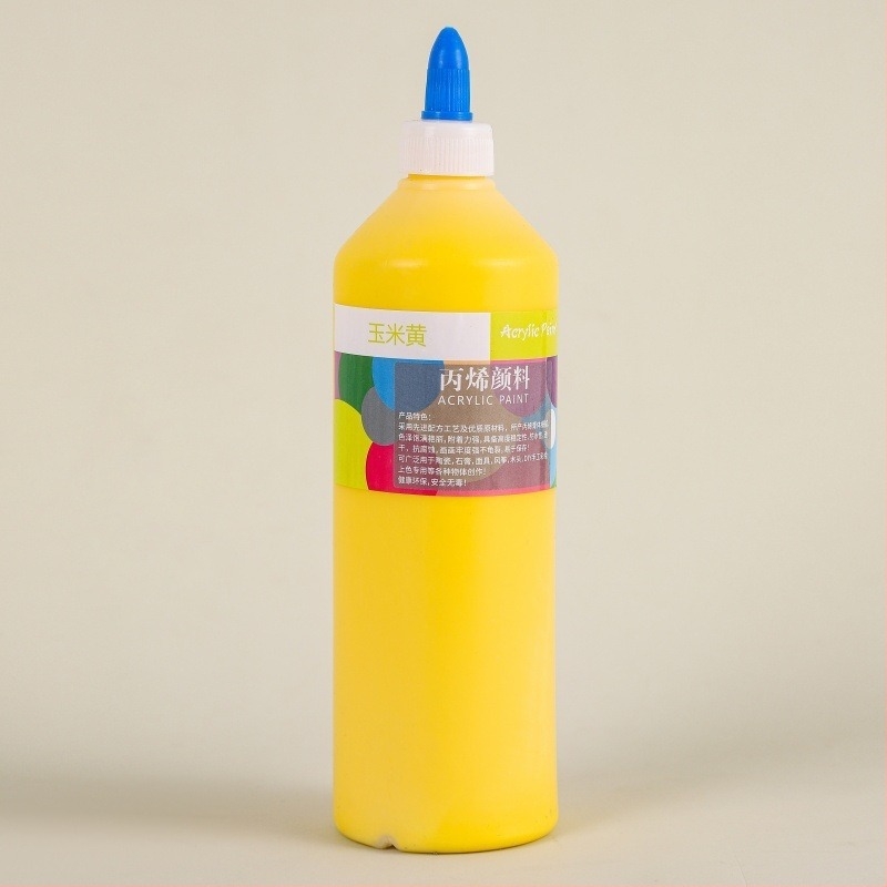 500 ml Ακρυλικά χρώματα σε φιάλες για κούκλες από γύψο και κεραμικές με καπέλο από ψάθα