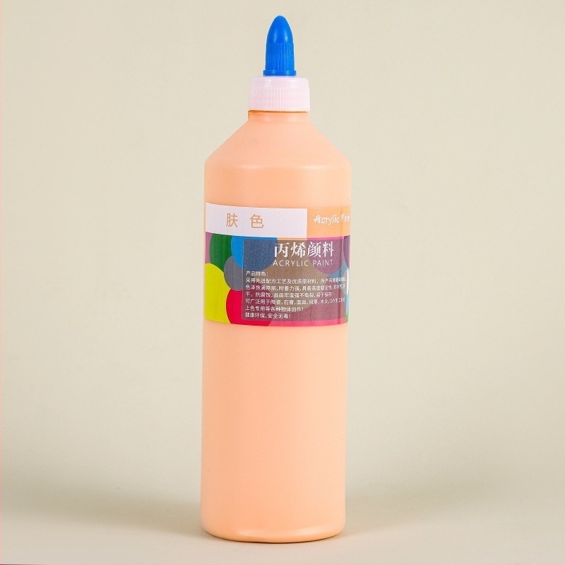 500 ml Ακρυλικά χρώματα σε φιάλες για κούκλες από γύψο και κεραμικές με καπέλο από ψάθα