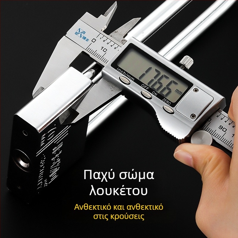 Επιμηκυμένος παλαιού τύπου κλειδαριά ντουλάπας με μακρύ μοχλό χειρισμού, λεπτή ράβδος, χαλκός 30 mm, με 3 κλειδιά