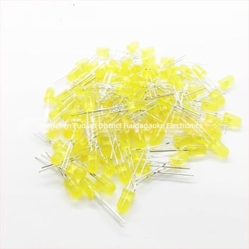 LED χάντρες 5 mm (F5) και 3 mm (F3) σε χρώματα λευκό, κόκκινο, πράσινο, μπλε, κίτρινο, 1000 τεμάχια ανά σακούλα
