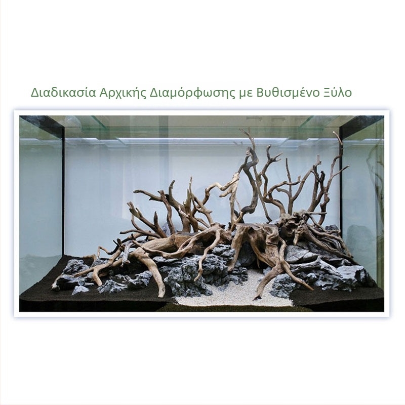 Σετ διακόσμησης ενυδρείου για τοπίο με driftwood, ρίζα Azalea, βρύα και υδρόφυτα