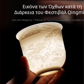 Κούπα τσαγιού από πορσελάνη σε κρεμώδες λευκό, κινεζικού στυλ, για γευσιγνωσία τσαγιού