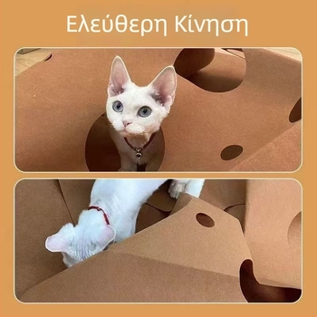 Τούνελ γάτας για εσωτερικό παιχνίδι και εξάσκηση ευκινησίας