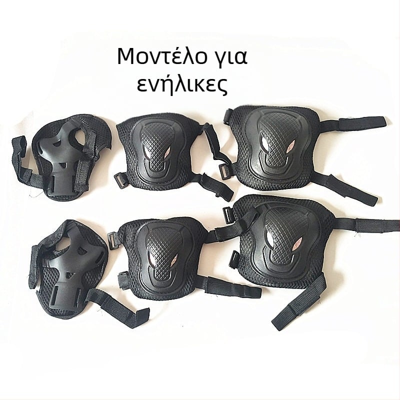 Ανδρικό Alien προστατευτικό σετ για ποδηλασία και σκέιτ — γόνατα και προστατευτικά, έξι τεμάχια