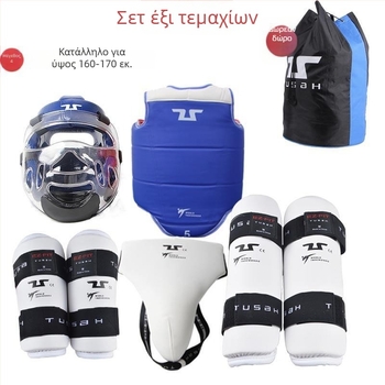 Έξι τεμάχια σετ προστατευτικού εξοπλισμού Taekwondo για παιδιά και ενήλικες – σετ προπονητή
