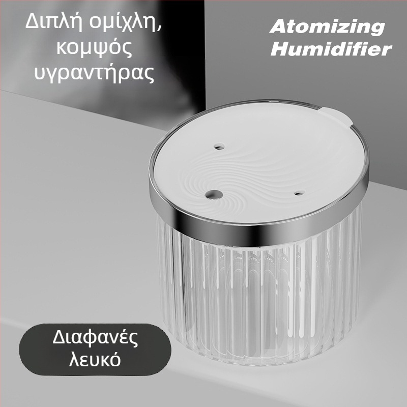 Μικρός φορητός υγραντήρας με φωτισμό ατμόσφαιρας για οικία, υπνοδωμάτιο και αυτοκίνητο – επιτραπέζιος υγραντήρας ψεκασμού