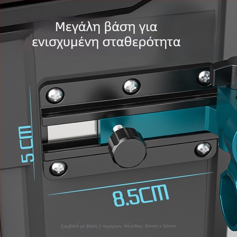 Μεγάλη πτυσσόμενη γωνιακή βάση με περιστρεφόμενο κεφάλι για κουτί ψαρέματος, κράμα μαγνησιο-αλουμινίου, 360°