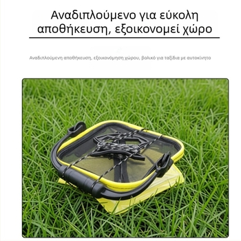 Νέος Διαφανής EVA Κάδος Ψαριών Με Χερούλι, Αναδιπλούμενος Διαπνέουσα Θήκη Ζωντανών Ψαριών