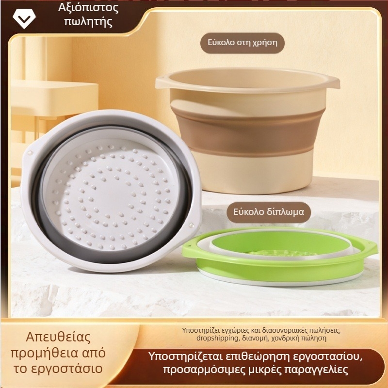 Αναδιπλούμενη λεκάνη ποδιών spa με μασάζ για οικιακή χρήση, ταξίδια και φοιτητικές εστίες